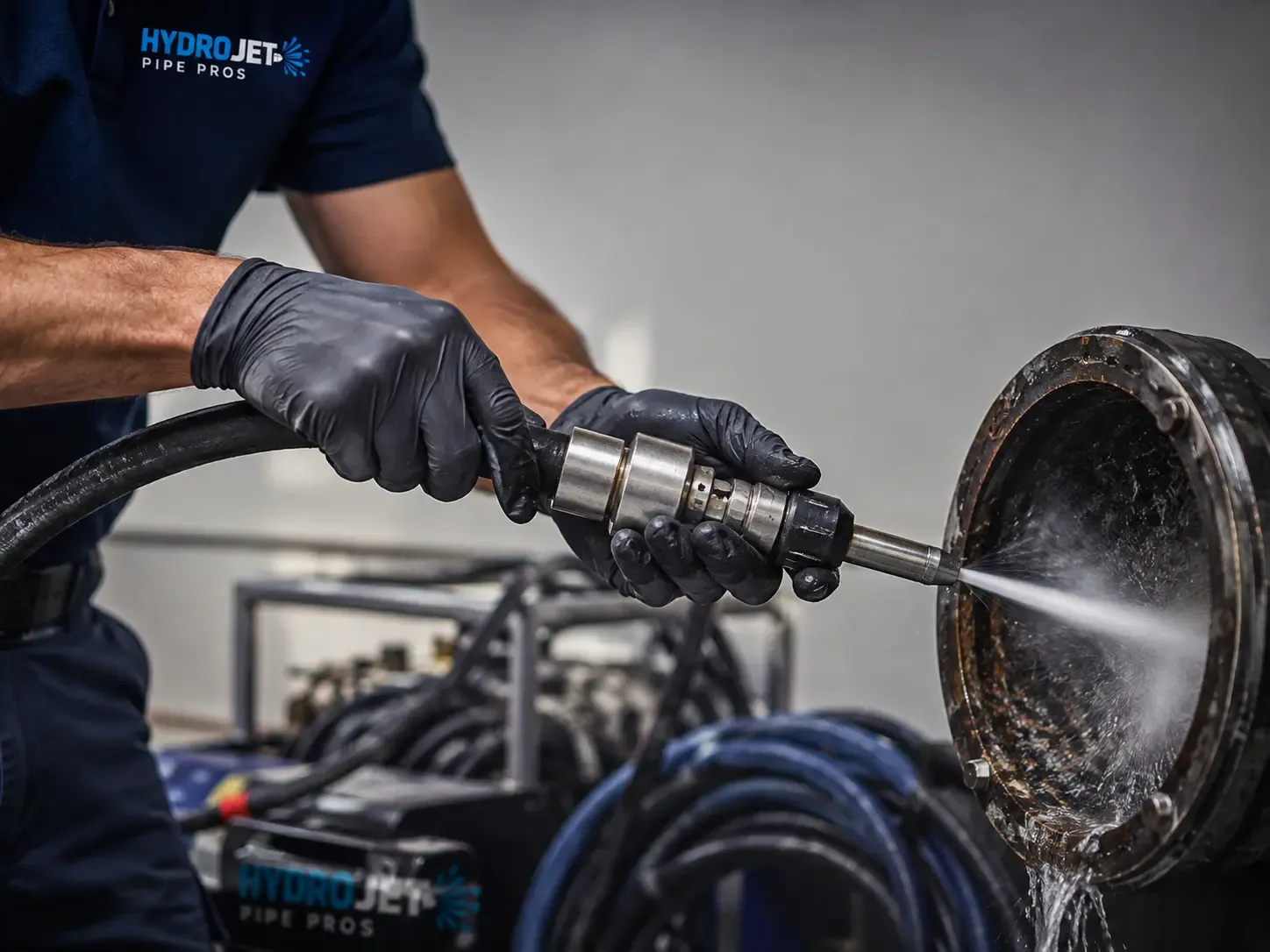 Hydro Jet Pipe Descaling in Six Lakes, MI